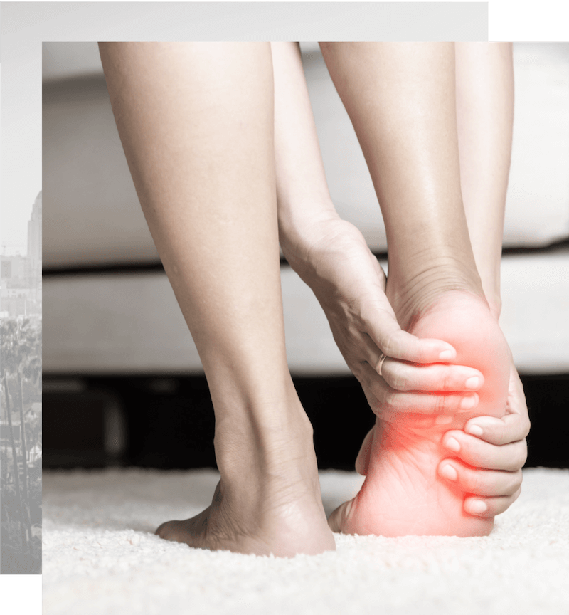 Sensory neuropathy pain caused by diabetic neuropathy