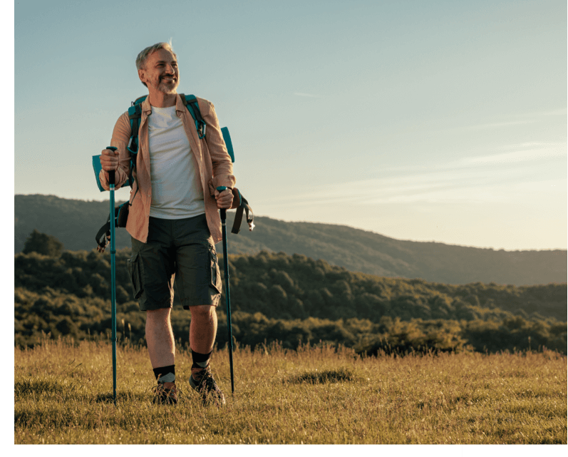 Patient hiking after seeing a leg pain doctor specialist in Los Angeles